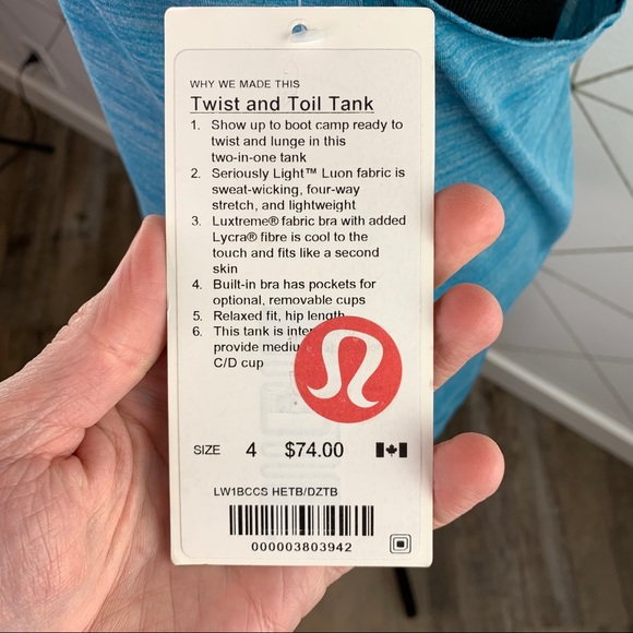 Lululemon NWT Women’s Twist And Toil Tank Top Size 4 - Picture 10 of 11